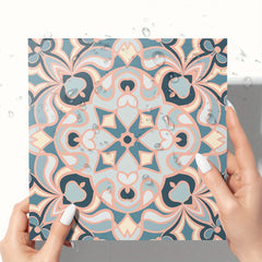 9pcs Moroccan Print Waterproof Decal Vinyl Easy To Stick