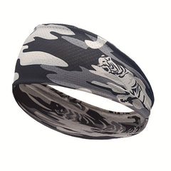 Men's Ice Silk Sports Headband Camouflage Elastic