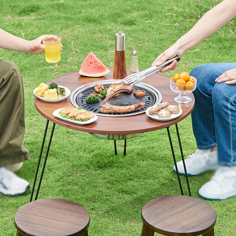 Portable Folding Stove Table for Camping Outdoor Barbecue