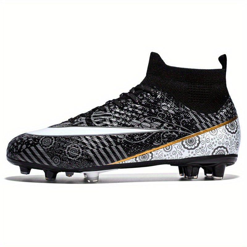 Kids High Top AG Soccer Cleats Lightweight Breathable Football Boots