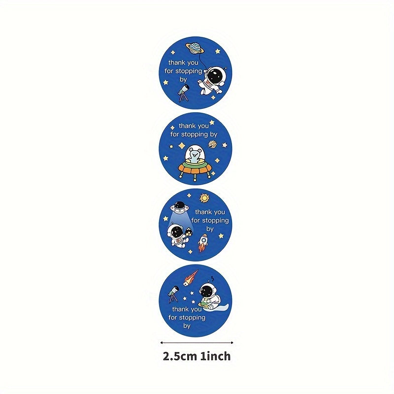 160pcs Space Alien Rocket Stickers Thank You Welcome Labels