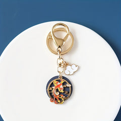 Chinese Style Koi Dragon And Phoenix Keychain Bag Pendant Ornament Key Ring