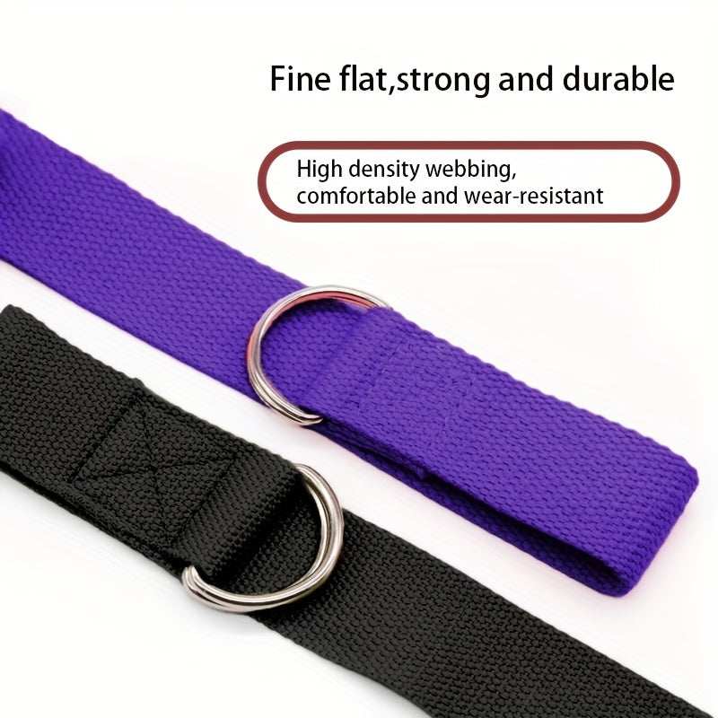 72in Yoga Stretch Webbing Belt Adjustable Fitness Strap For Pilates Workout