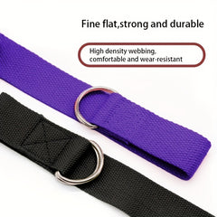 72in Yoga Stretch Webbing Belt Adjustable Fitness Strap For Pilates Workout