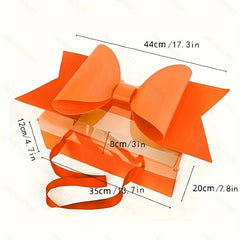 Transparent Handheld Flower Box Bow Bouquet Gift Packaging Box