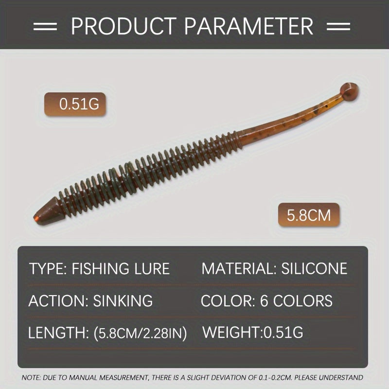 30pcs Fishing Soft Lure Swimbait For Trout Bass Tackle