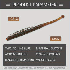 30pcs Fishing Soft Lure Swimbait For Trout Bass Tackle