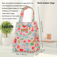 1pc Aluminum Foil Thickened Lunch Bag Insulated Tote Bag Waterproof