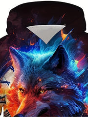 Wolf 3D Print Boys Hoodie Spring Fall Kids Sweatshirt