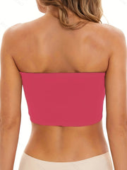 5pcs Strapless Bandeau Bras Soft Stretch Everyday Bra Women's Lingerie