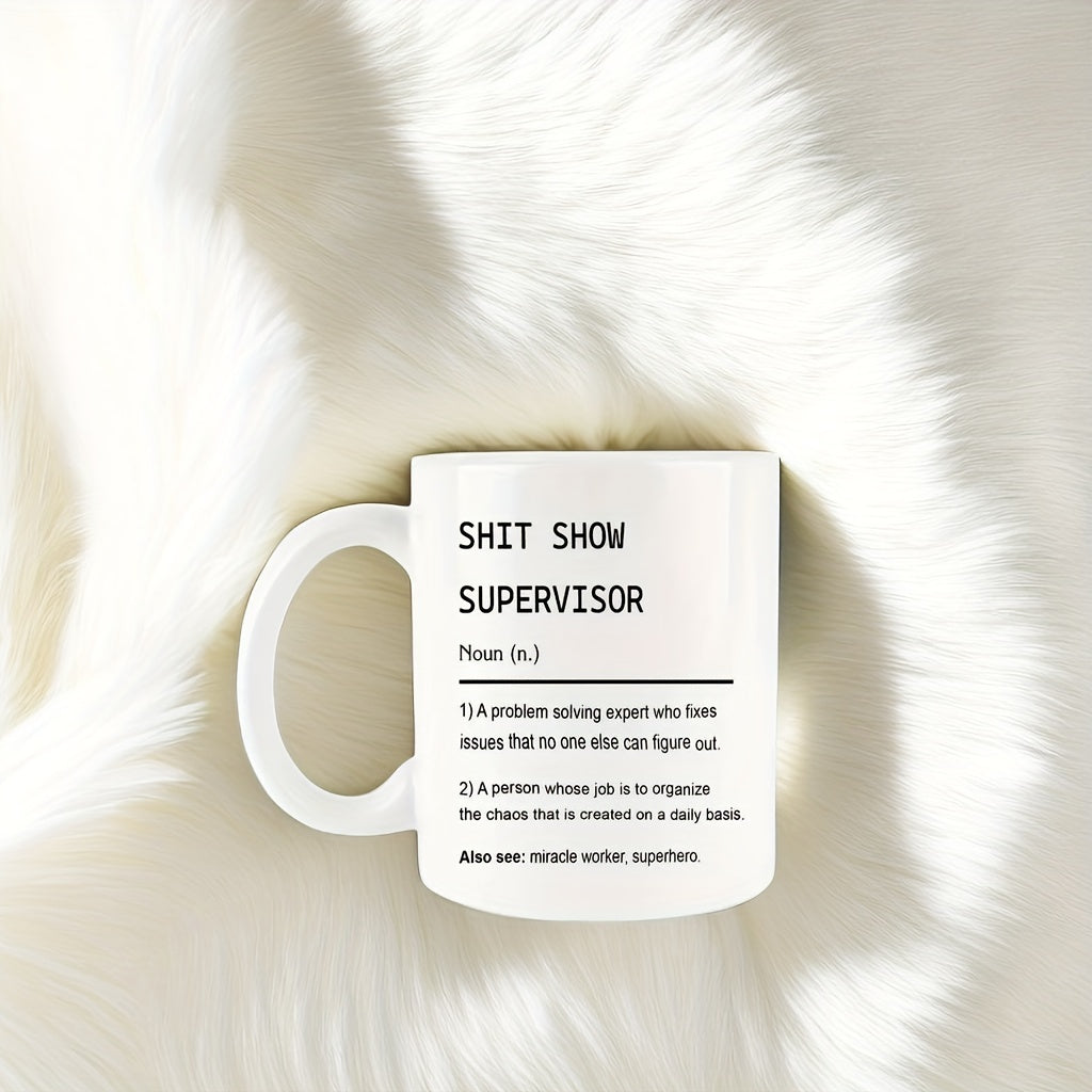 11oz Unique Letter Printed Coffee Mug Porcelain Cup Home Office