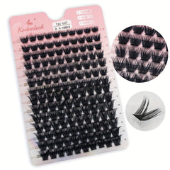 140pcs Cluster Lashes DIY Eyelash Extension Kit D Curling Lashes Glue Bond Seal