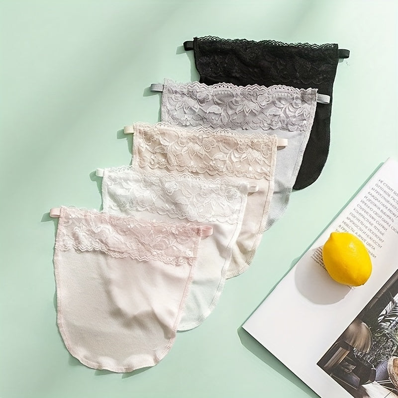 4pcs Lace Chest Cover Anti Peep Clip-on Breast Cover