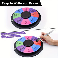 DIY Prize Wheel Double Sided 16 Slot Spinning Wheel Fortune Game