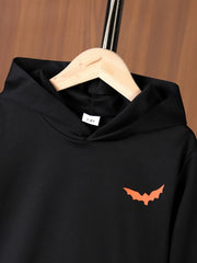 Boy's Bat Pattern 2pcs Hoodie & Sweatpants Set