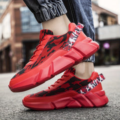 Men's Chunky Lace-up Sneakers Comfy Athletic Shoes