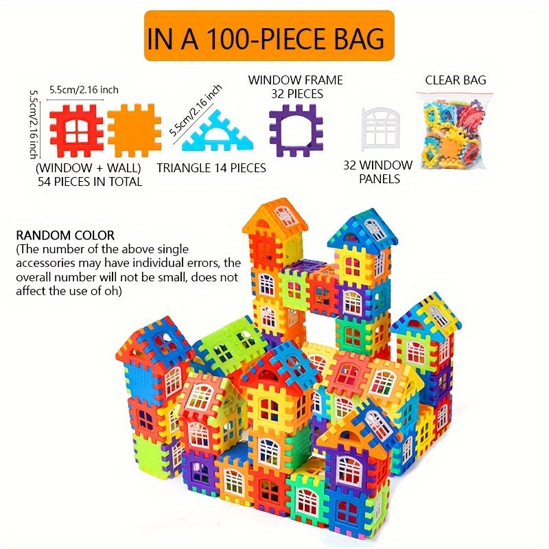 50-100pcs Large Building Blocks Set Creative Construction Educational Toy