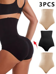 3pcs High Waist Shaping Panties Tummy Control Butt Lifting Slimmer Panties