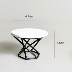 1:12 Scale Tea Table with Chairs for Dollhouse Decor - Tea Party Furniture
