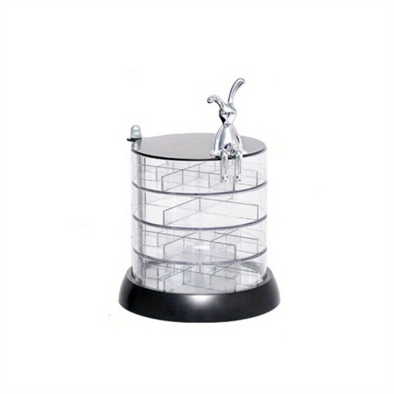 Round Rotating Jewelry Storage Box Multilayer Desktop Display Case
