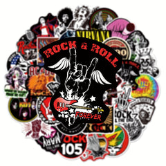 Rock Music Stickers Set - 104pcs for Phones, Cups, Computers