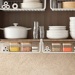 Kitchen Storage Rack Hanging Seasoning Basket No Installation Required