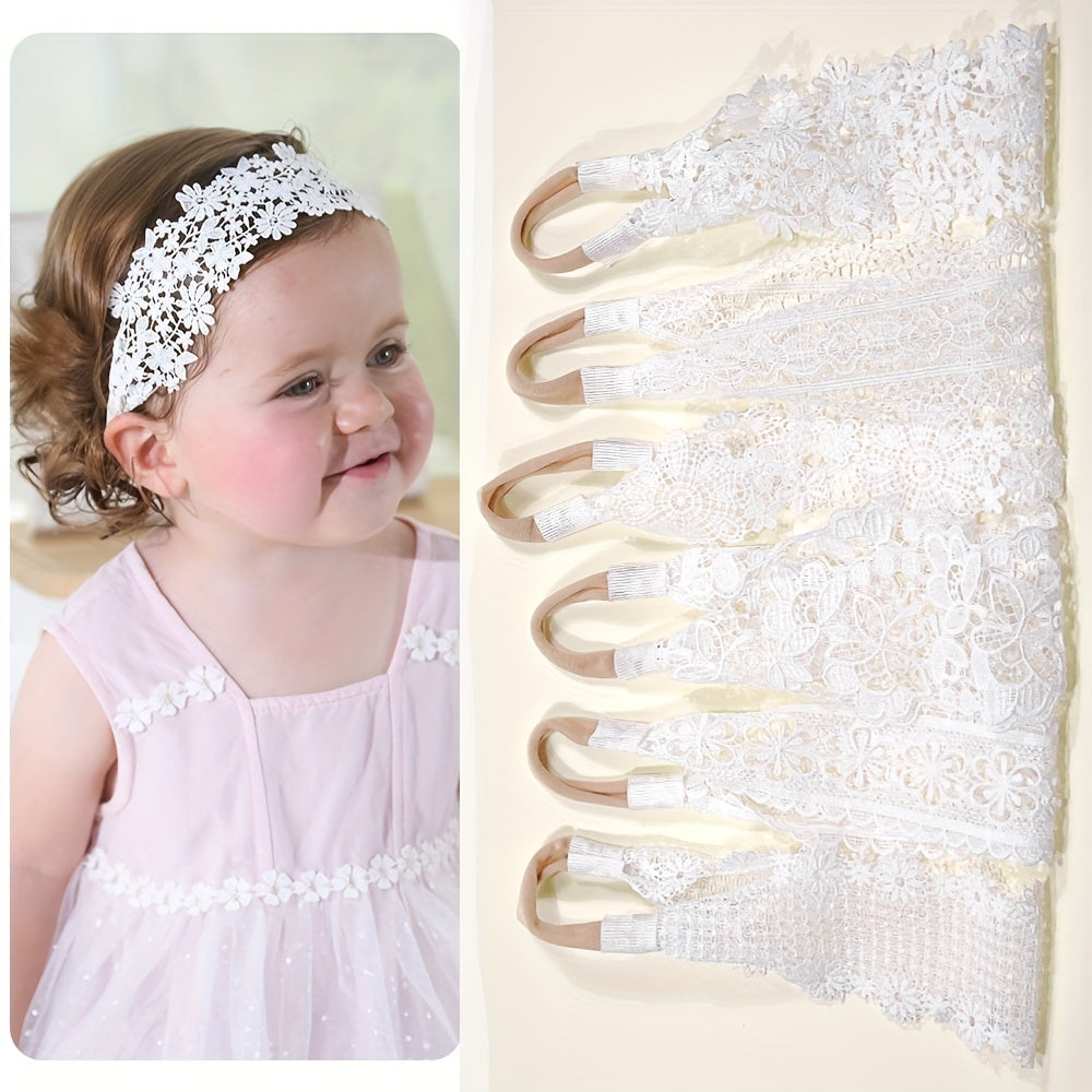 Soft Lace Floral Hair Bands For Newborns