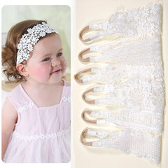 Soft Lace Floral Hair Bands For Newborns