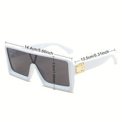 Flat Top Mirrored UV400 Sunglasses for Women Men