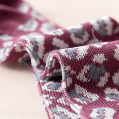 Leopard & Argyle Socks 5 Pairs Comfy Breathable Mid Tube Women's Stockings
