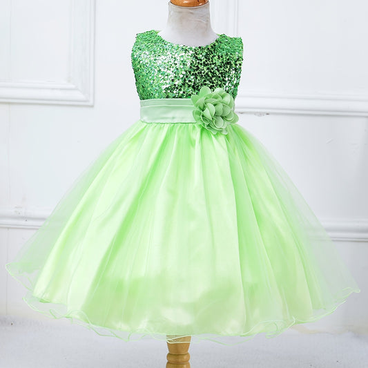 Toddler Girls Sequins Tutu Dress Princess Pageant Wedding