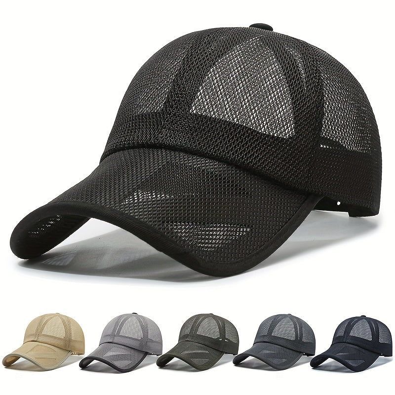 Summer Sun Protection Lengthened Brim Baseball Mesh Hat