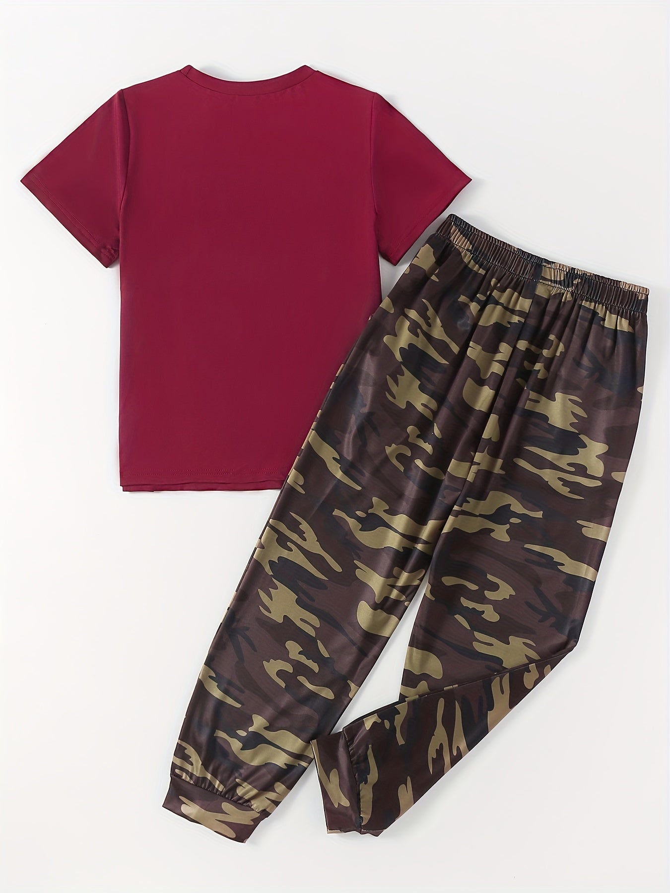 Boy's Camo T Shirt & Sport Shorts Set - Summer Kids Outfit