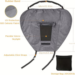 Waterproof Stroller Sunshade Cover Anti UV With Window
