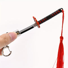 Metal Samurai Sword Model Toy 22cm With Red Tassel - Birthday Gift