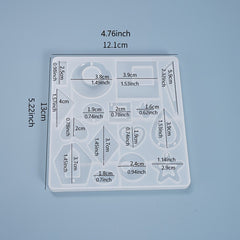 Crystal Drip Rubber Mold Irregular Shape Earrings Silicone Mold