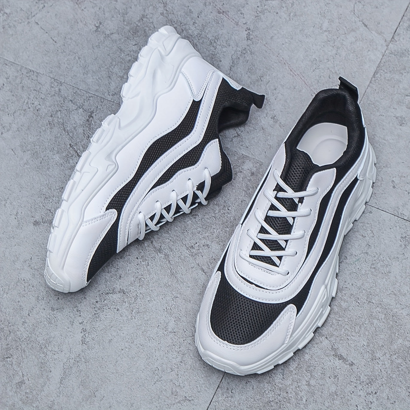 Men's Breathable Chunky Sneakers For Jogging Gym