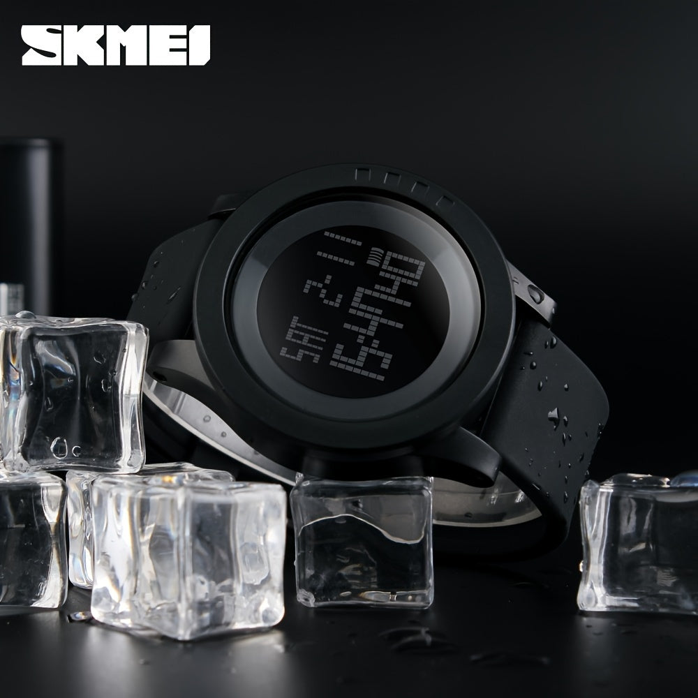 Unisex Sporty Round Electronic Watch Waterproof Casual Military Wristwatch