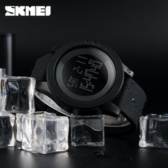Unisex Sporty Round Electronic Watch Waterproof Casual Military Wristwatch