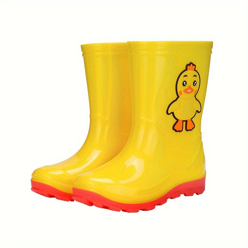 Girl's Chicken Pattern Rain Boots Comfy Waterproof Shoes