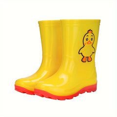 Girl's Chicken Pattern Rain Boots Comfy Waterproof Shoes