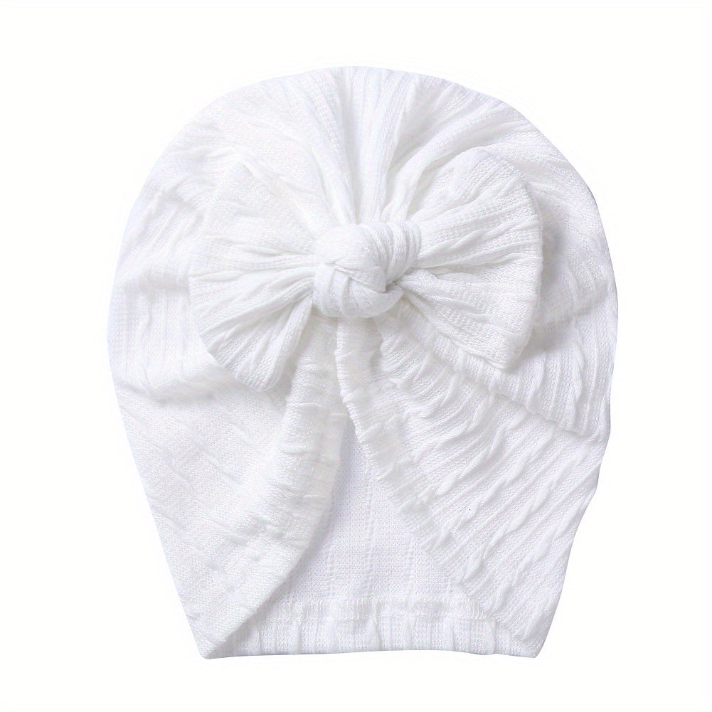 Baby Bow Pullover Hat Knitted Twist Braid Indian Hat