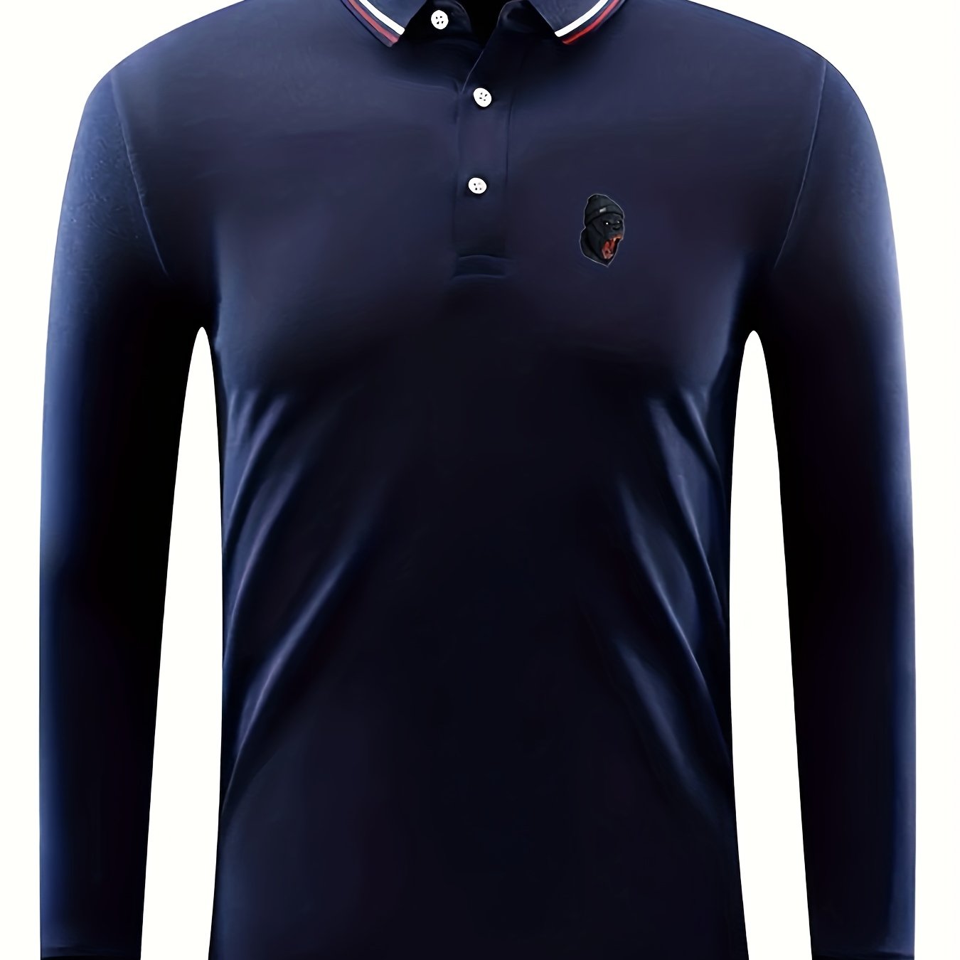 Chimpanzee Pattern Men's Casual Custom Fit Long Sleeve Shirt