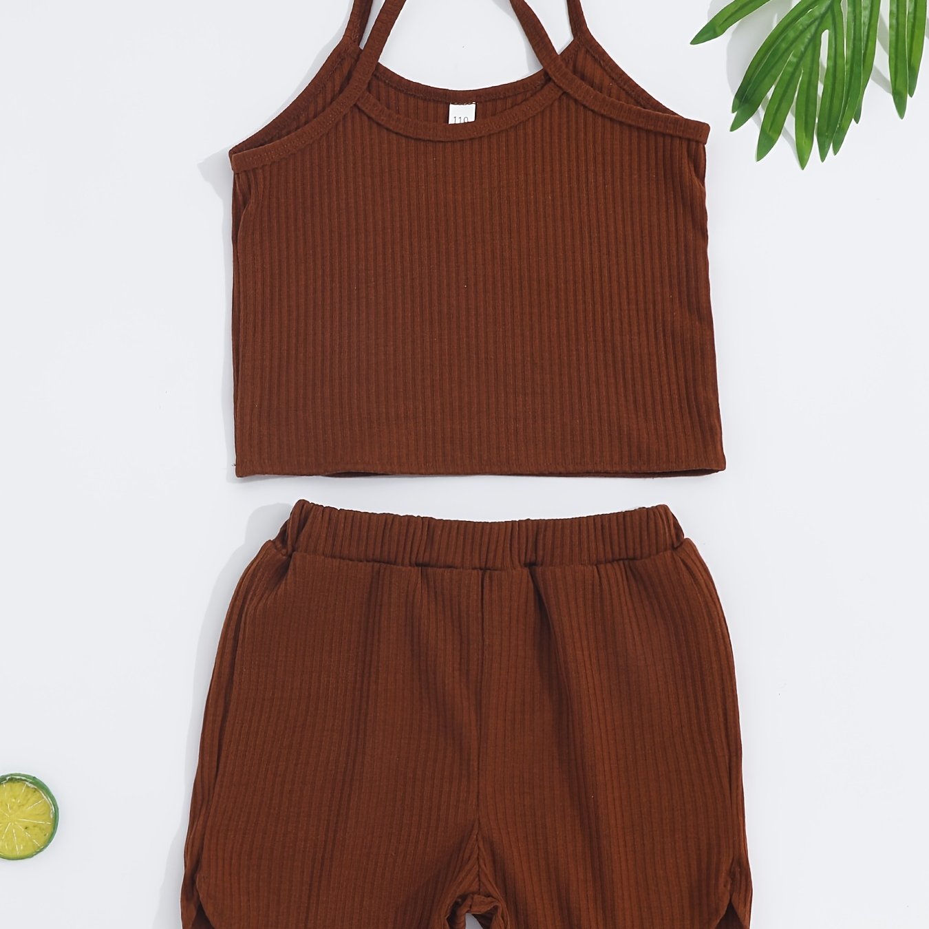 Toddler Girls Ribbed Tank Top Matching Shorts Baby Kids Clothes