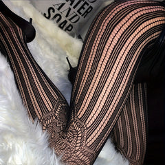 2 Pack Jacquard Fishnet Tights High Waist Mesh Pantyhose Women's Stockings