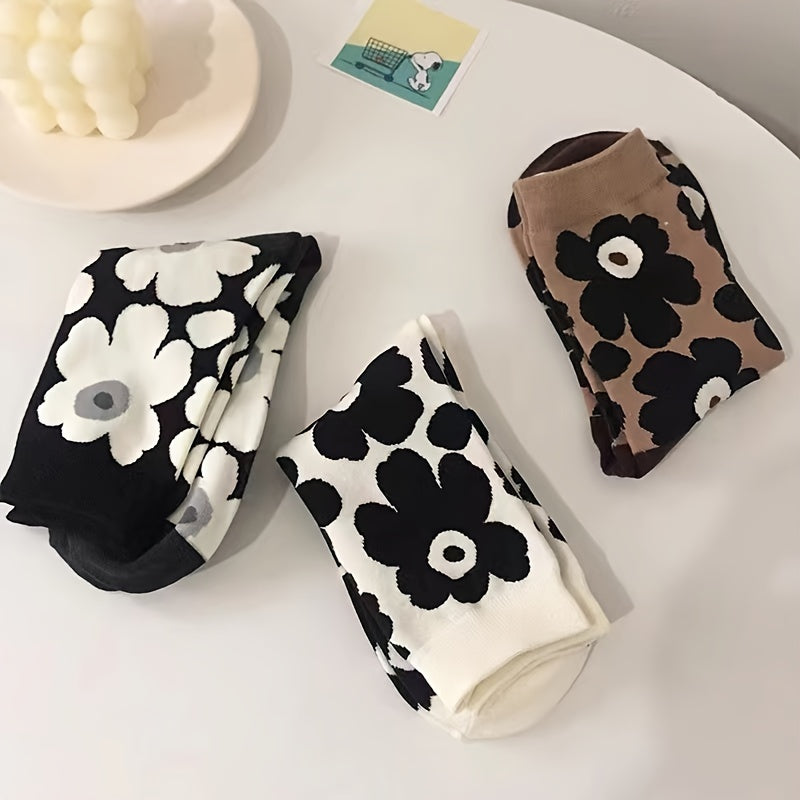 Floral Print Socks Mid Tube Women's Stockings