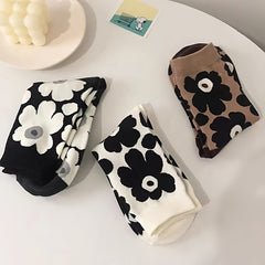 Floral Print Socks Mid Tube Women's Stockings