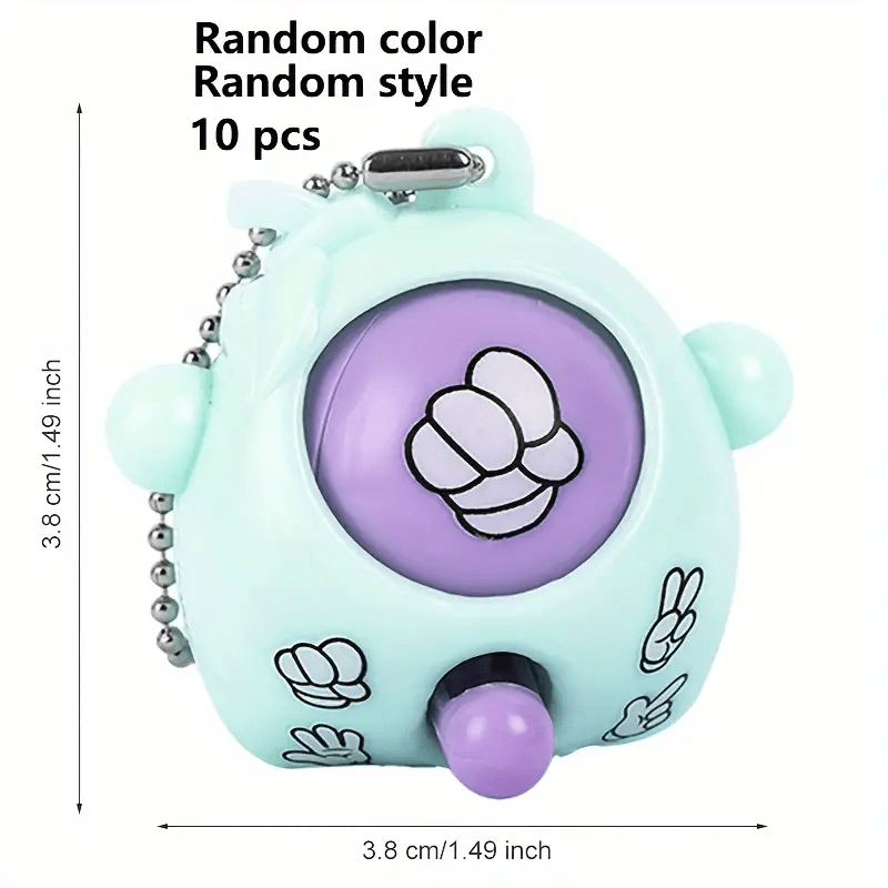 10pcs Mini Rock Paper Scissors Game Keychain for Kids Party Favors