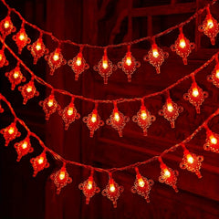 Chinese Knot Fu Character String Lights for Year Arrangement