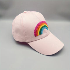 Rainbow Patch Casual Baseball Cap Solid Couple Sun Hat Lightweight